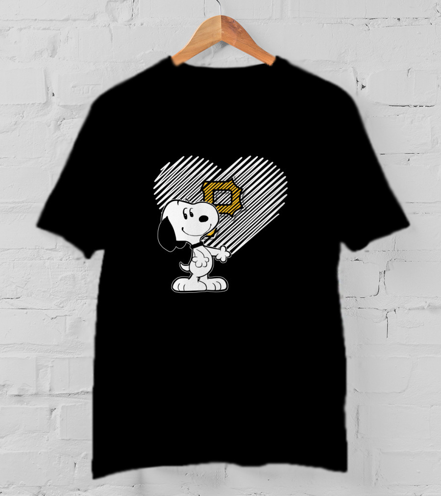 Snoopy Heart Pittsburgh Pirates T-Shirt