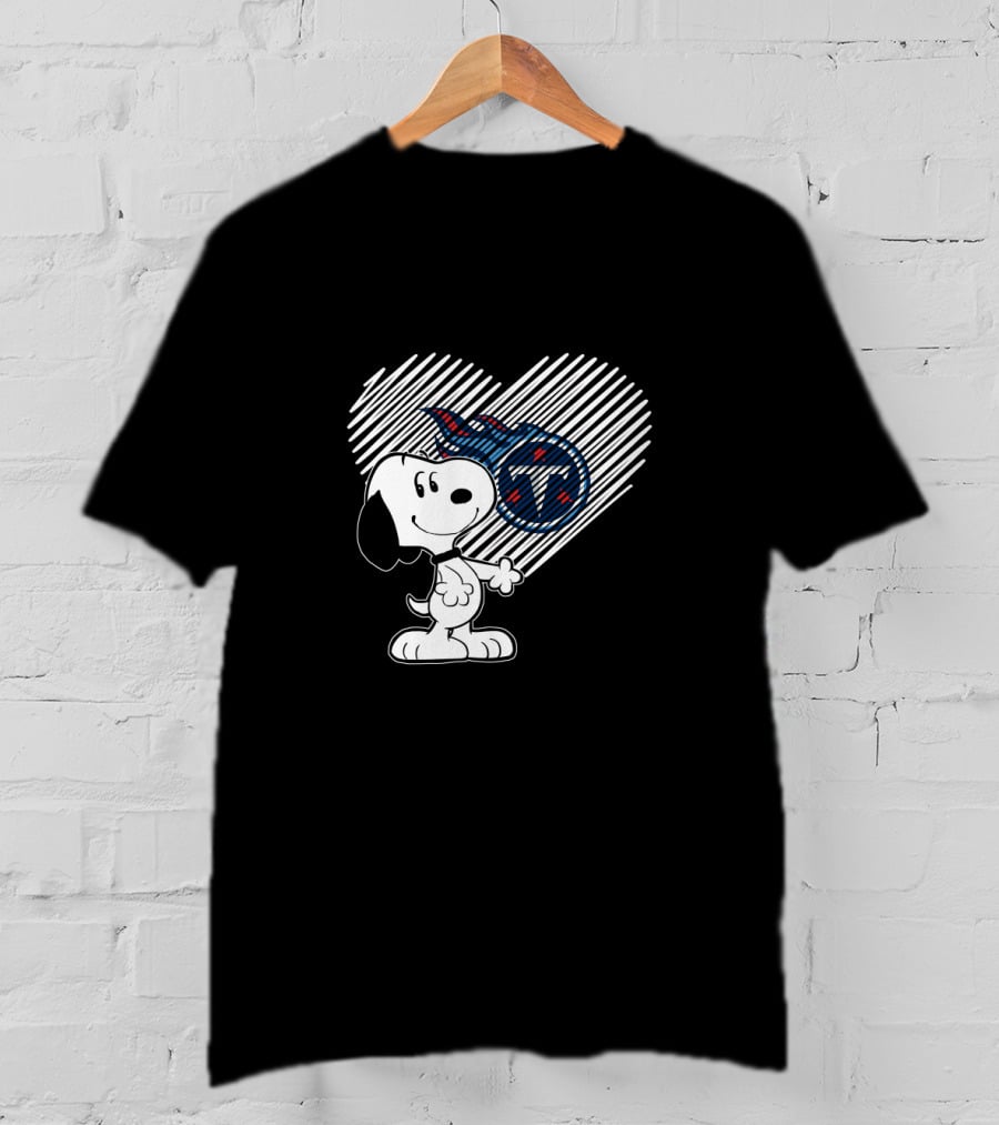 Snoopy Heart Tennessee Titans Fan Favorite T-Shirt