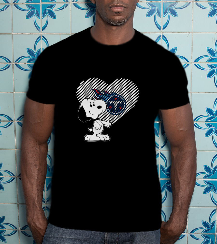 Snoopy Heart Tennessee Titans Fan Favorite T-Shirt