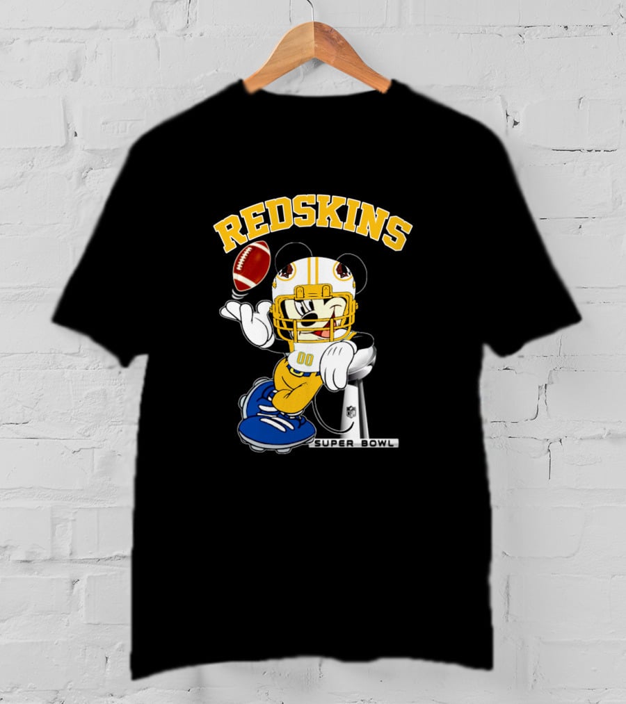 Redskins Mickey Football Nfl Super Bowl T-Shirt