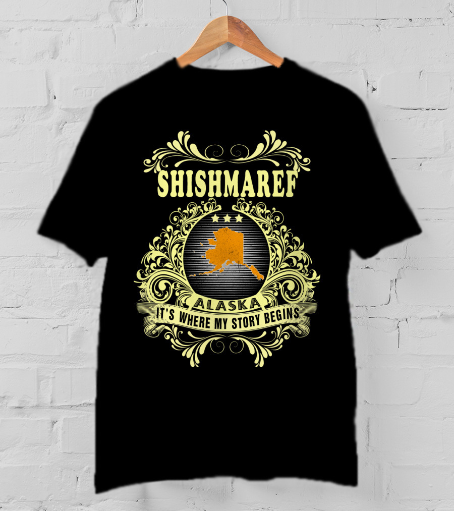 Shishmaref Alaska It's Where My Story Begins Vintage Ornate T-Shirt