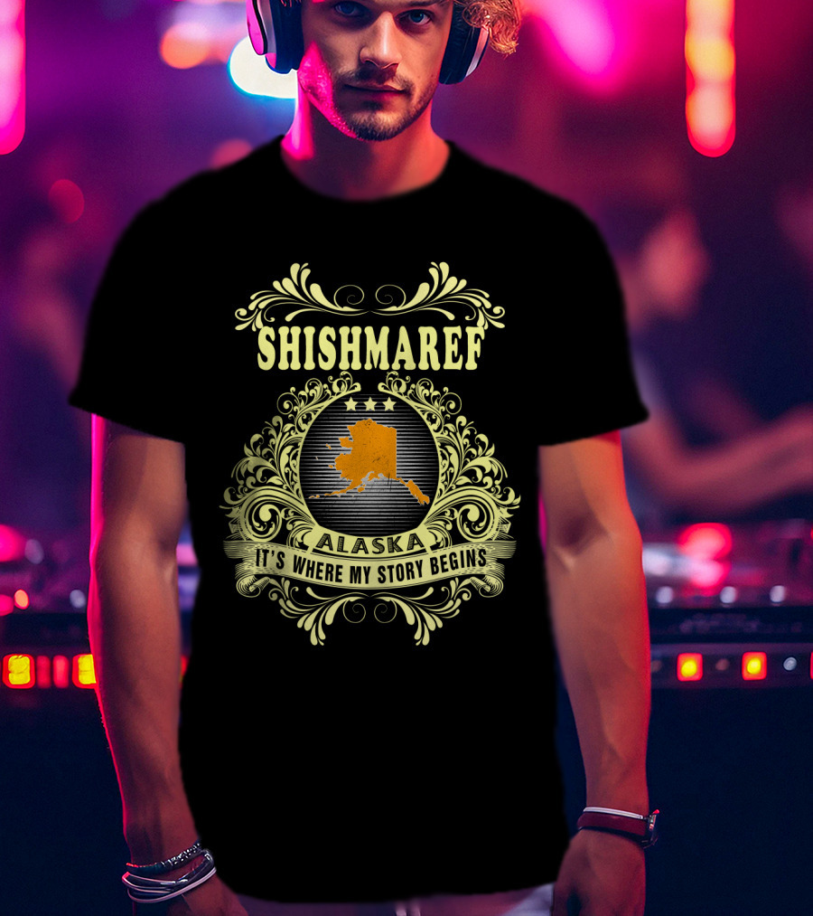 Shishmaref Alaska It's Where My Story Begins Vintage Ornate T-Shirt