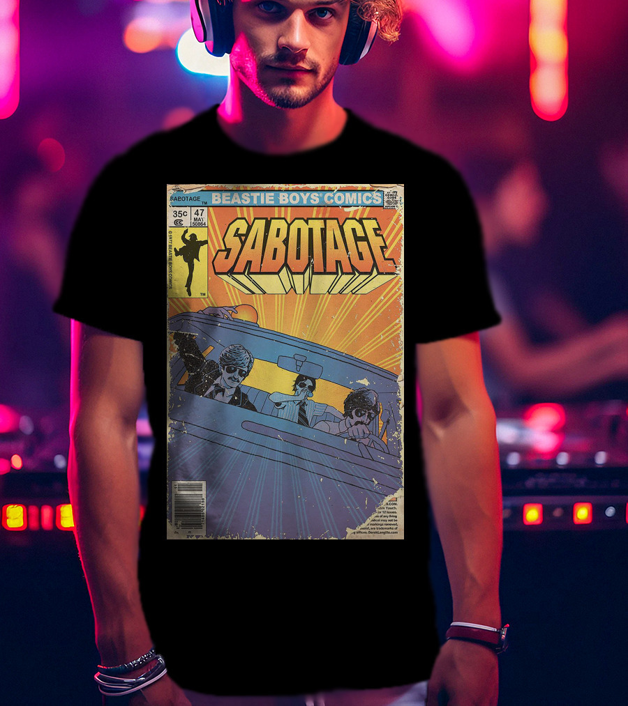 Beastie Boys Comics Sabotage 35¢ 47 Funny Ape 64B♯ Cover T-Shirt