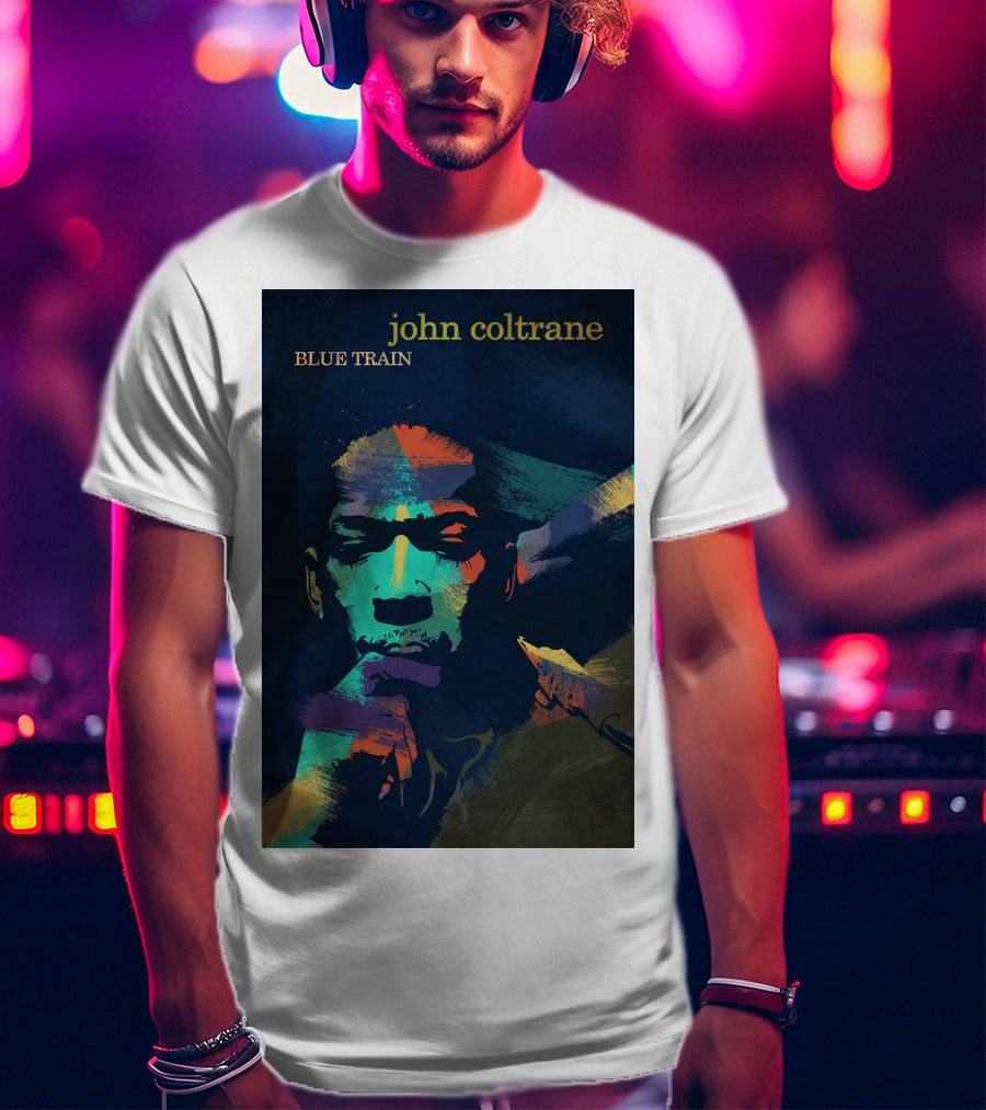 John Coltrane Blue Train Colorful Jazz Music Legend T-Shirt