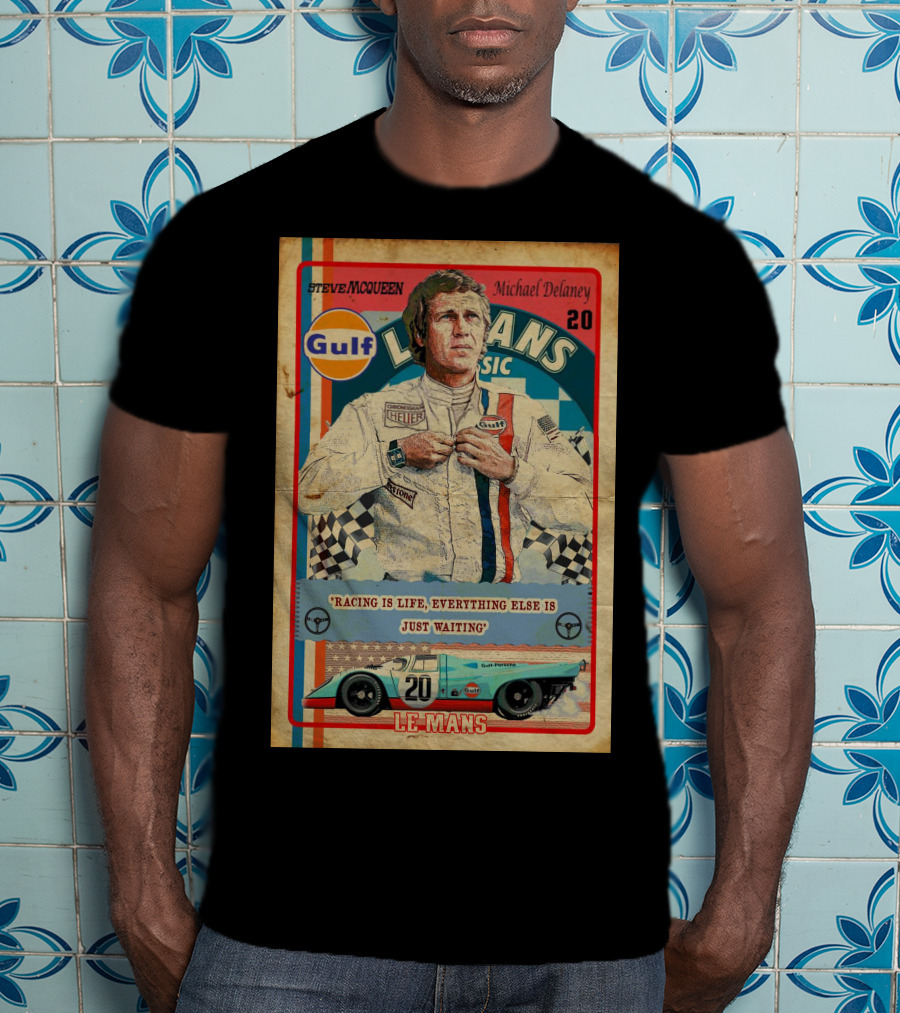 Steve McQueen Racing Gulf Le Mans Michael Delaney Classic 20 T-Shirt