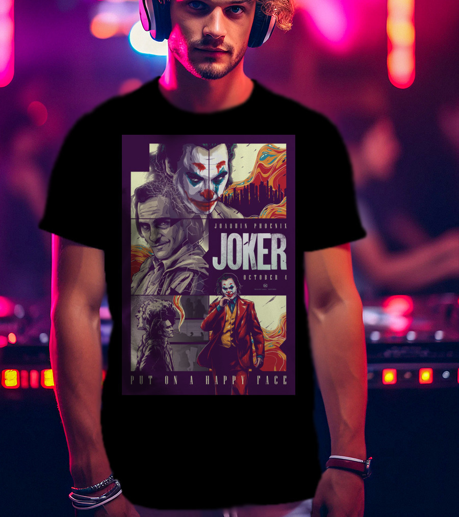 Joker Joaquin Phoenix October 4 Put On A Happy Face T-Shirt