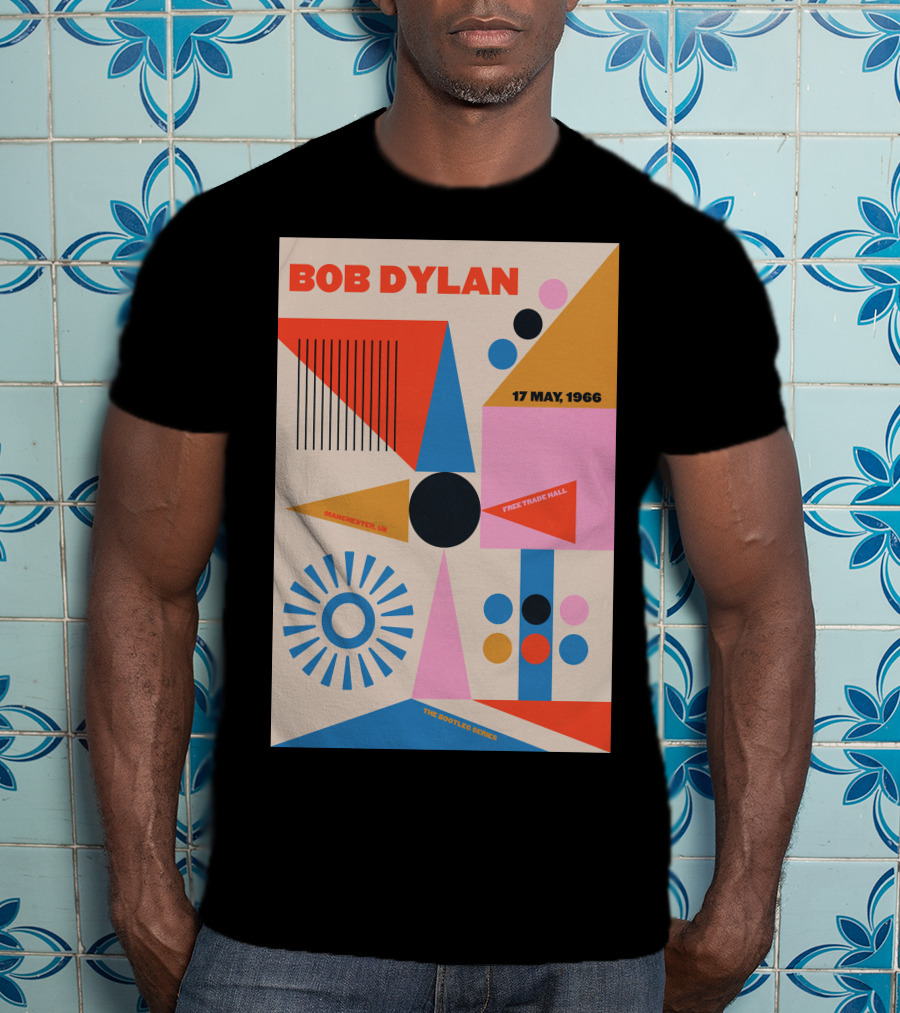 Bob Dylan Manchester Free Trade Hall 17 May 1966 Colorful Geometric T-Shirt