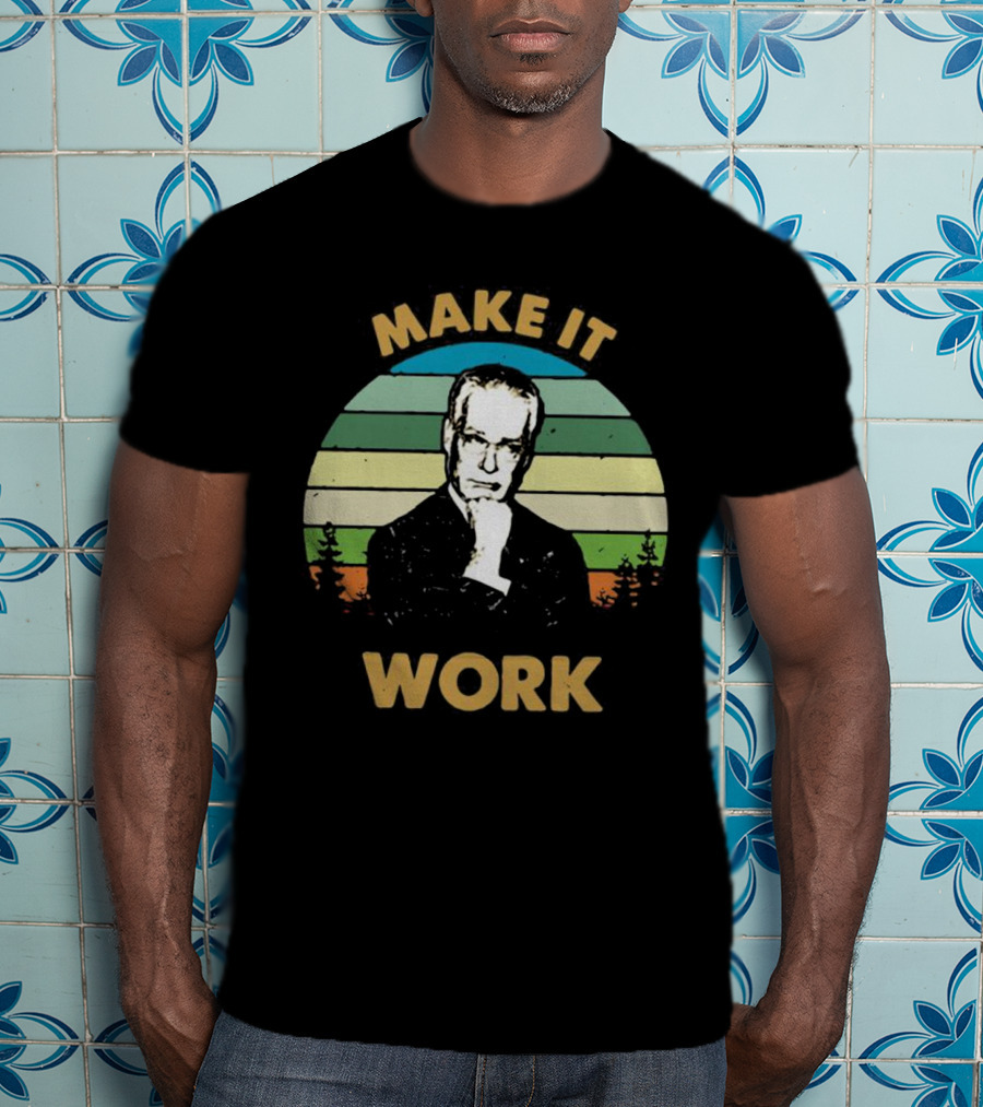 Make It Work Stylized Portrait With Retro T-Shirt