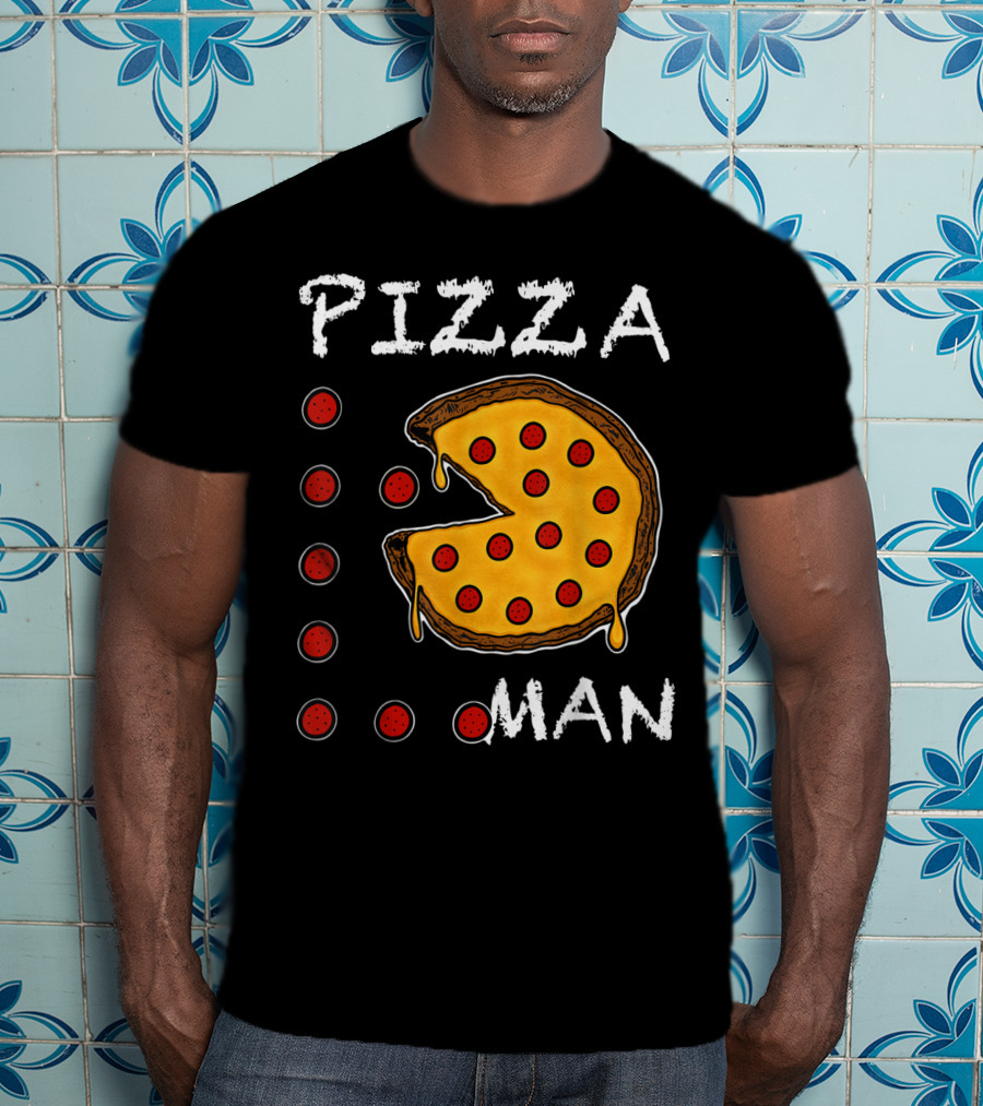 Pizza Man Video Gamer Pizza T-Shirt