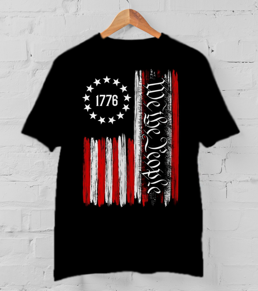 We The People 1776 American Patriotic Flag Stars Stripes T-Shirt