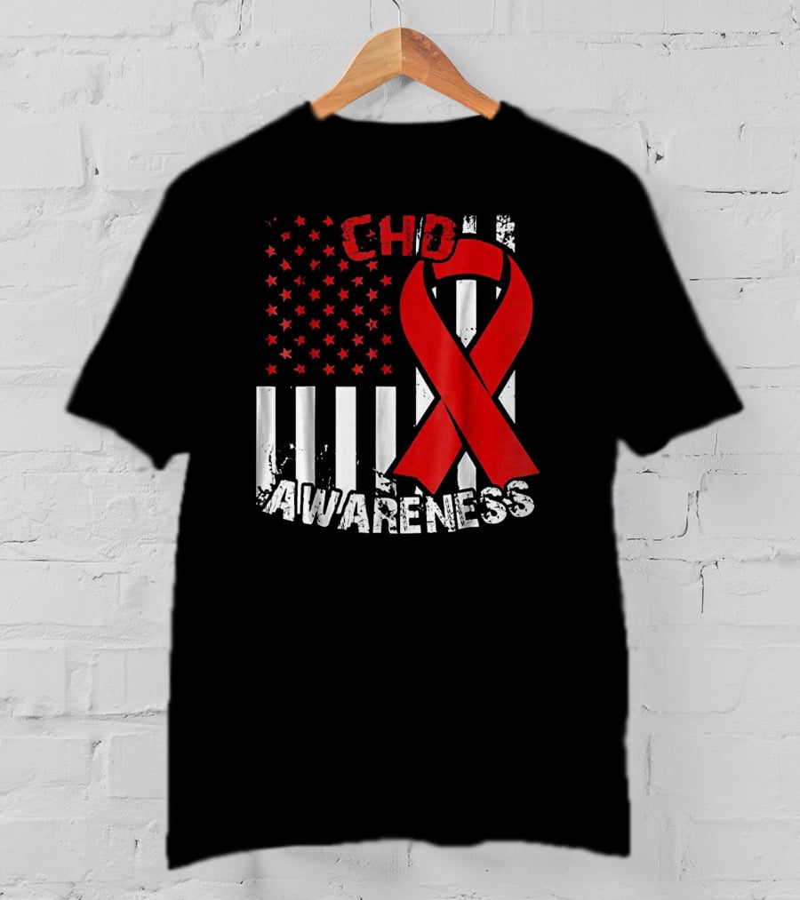 CHD Awareness Congenital Heart Defect Survivor Ribbon T-Shirt