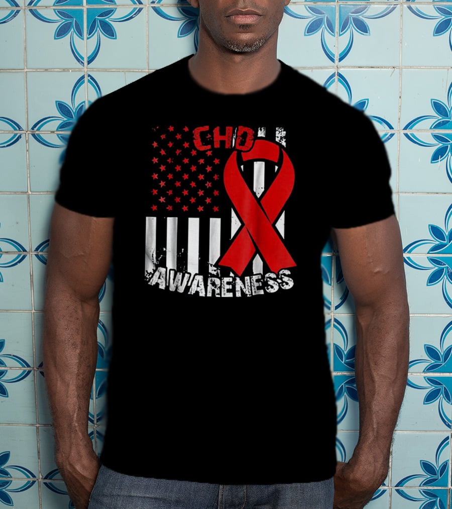 CHD Awareness Congenital Heart Defect Survivor Ribbon T-Shirt