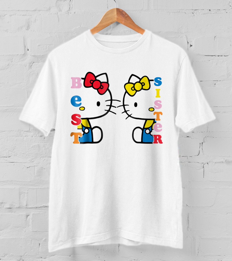 Hello Kitty Mimmy Best Sister Black Bow T-Shirt