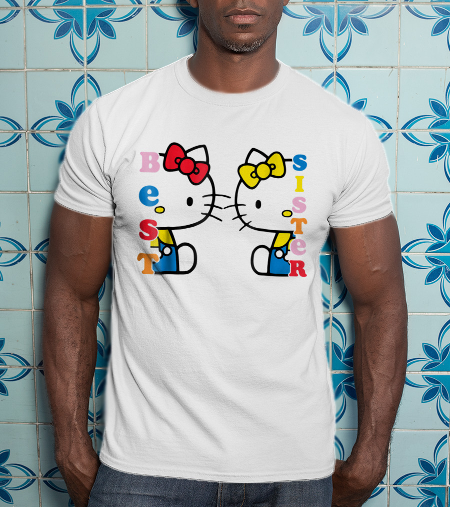Hello Kitty Mimmy Best Sister Black Bow T-Shirt