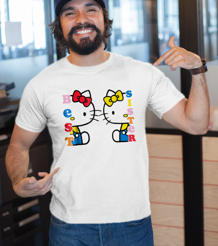 Hello Kitty Mimmy Best Sister Black Bow T-Shirt