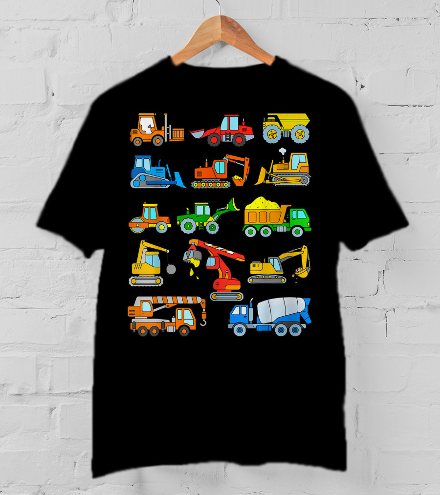 Construction Vehicles And Equipment Collection T-Shirt