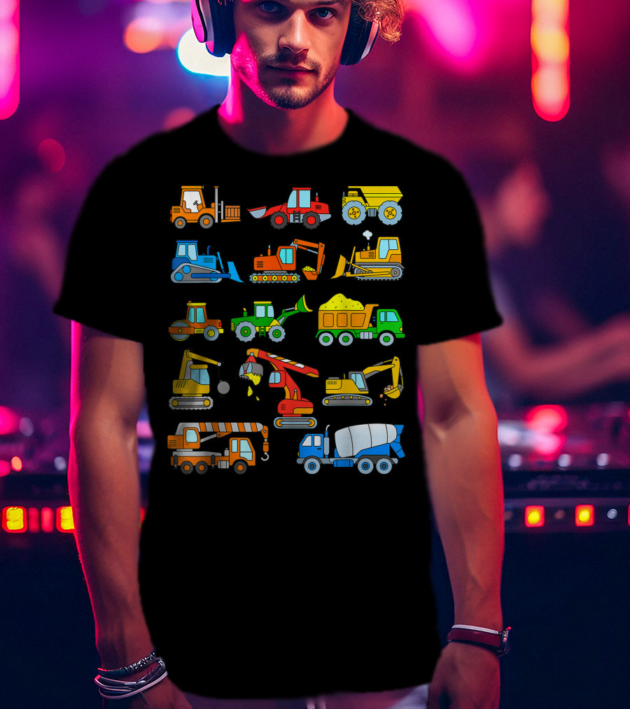 Construction Vehicles And Equipment Collection T-Shirt