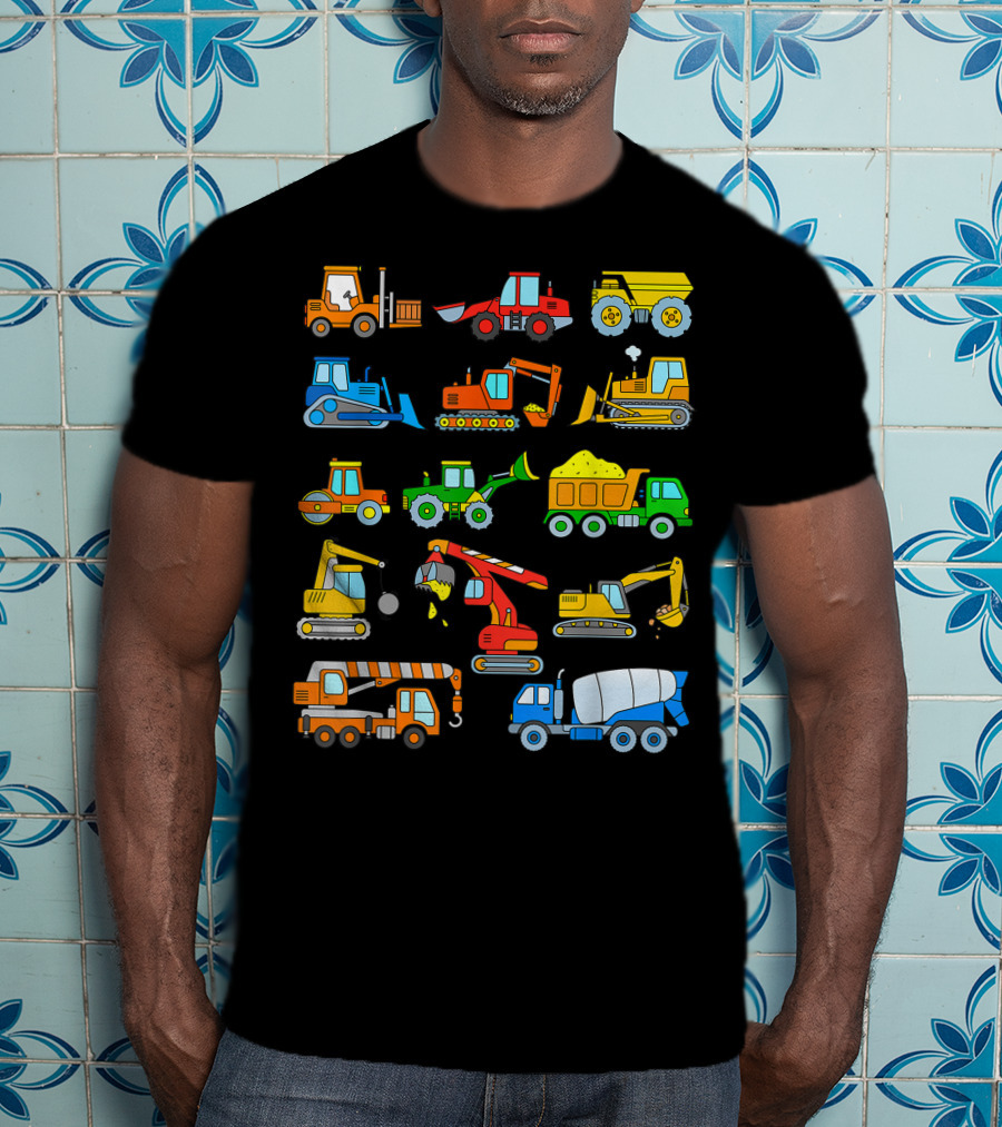 Construction Vehicles And Equipment Collection T-Shirt
