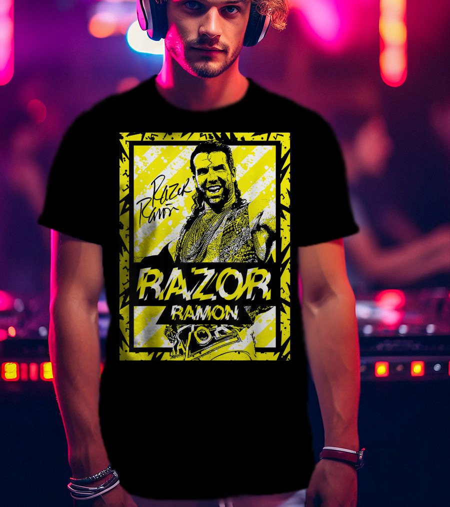 Razor Ramon Signature Yellow Stripes T-Shirt