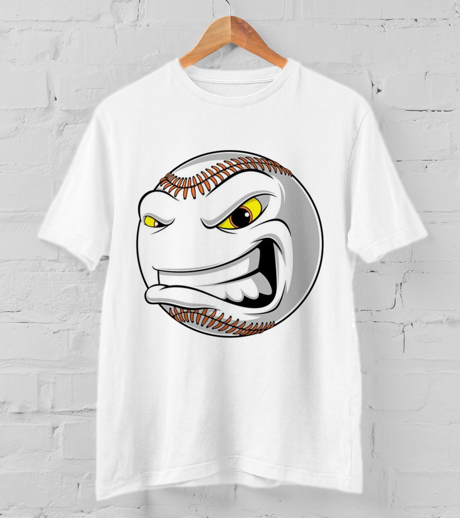 Angry Baseball Face With Fierce Expression T-Shirt