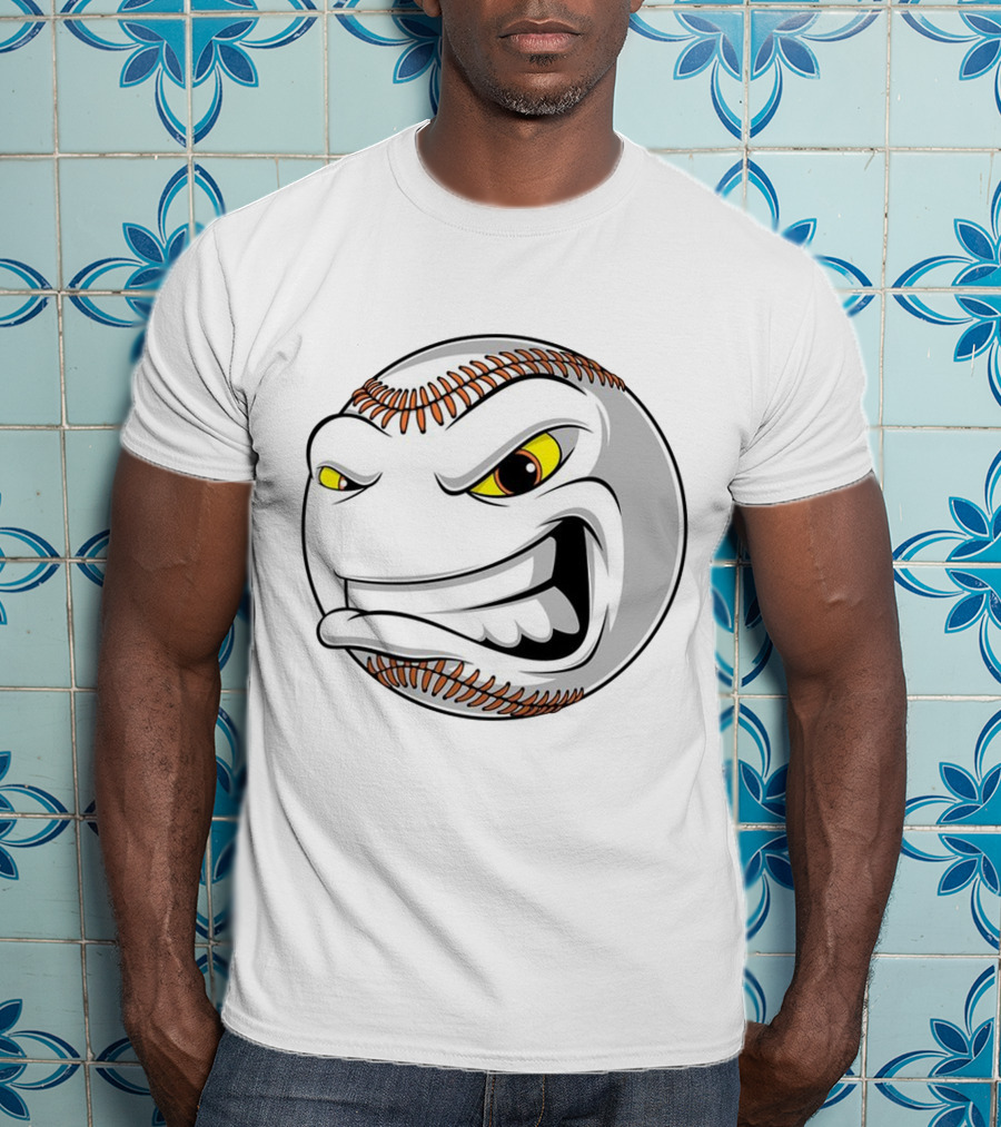 Angry Baseball Face With Fierce Expression T-Shirt