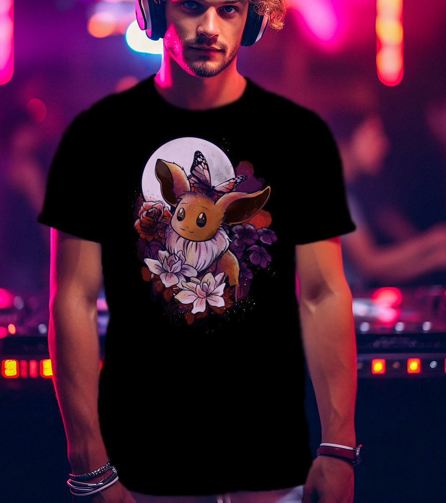 Eevee Moonlight Butterfly Blossoms T-Shirt