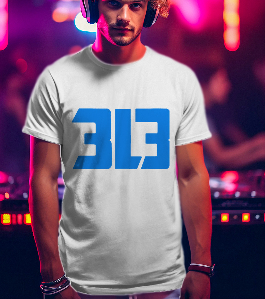 Detroit Lions 313 Bold Blue T-Shirt