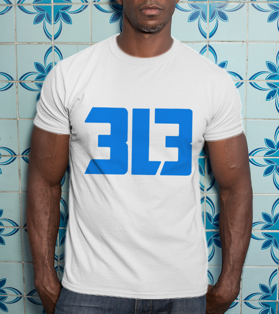 Detroit Lions 313 Bold Blue T-Shirt