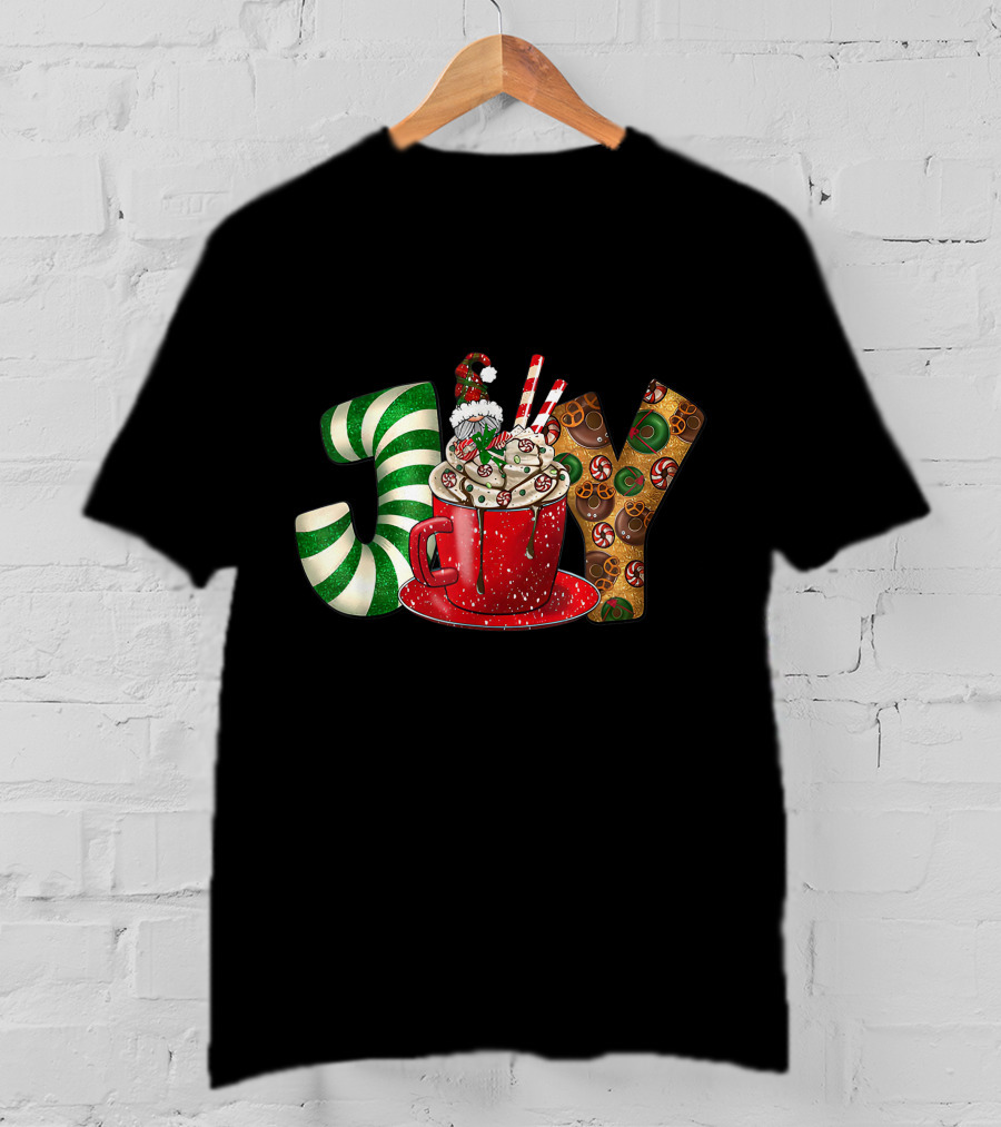 Joy Gnome Coffee Christmas Holiday Peppermint Mug T-Shirt
