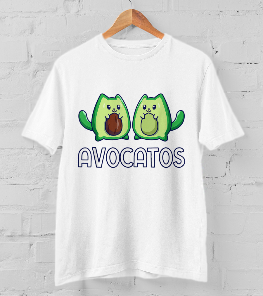 Avogatos Avocado Cats Cute Cartoon T-Shirt