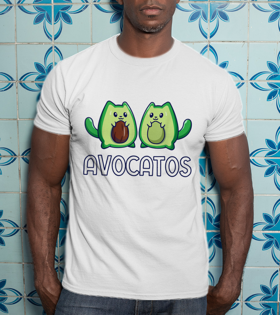Avogatos Avocado Cats Cute Cartoon T-Shirt