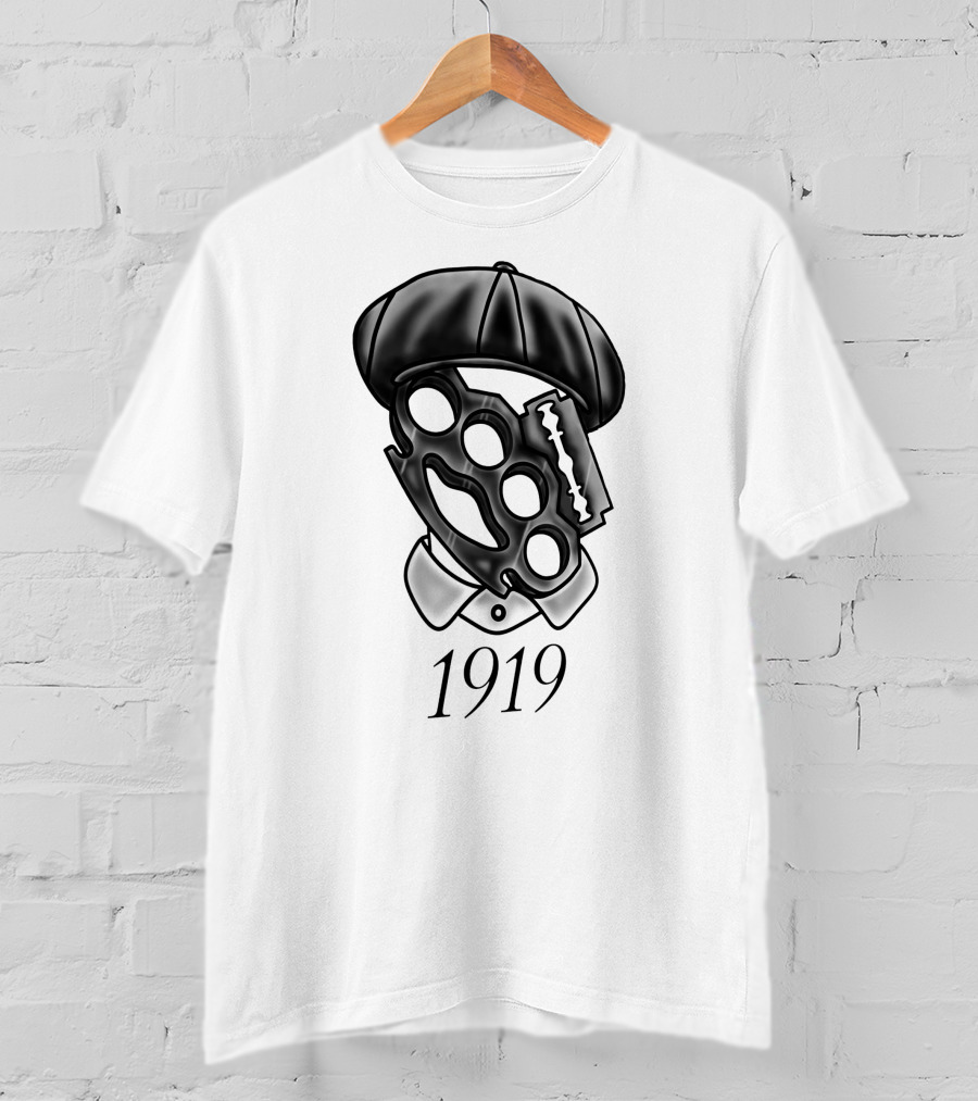 Peaky Blinders Shelby 1919 Razor Blade And Brass Knuckles T-Shirt