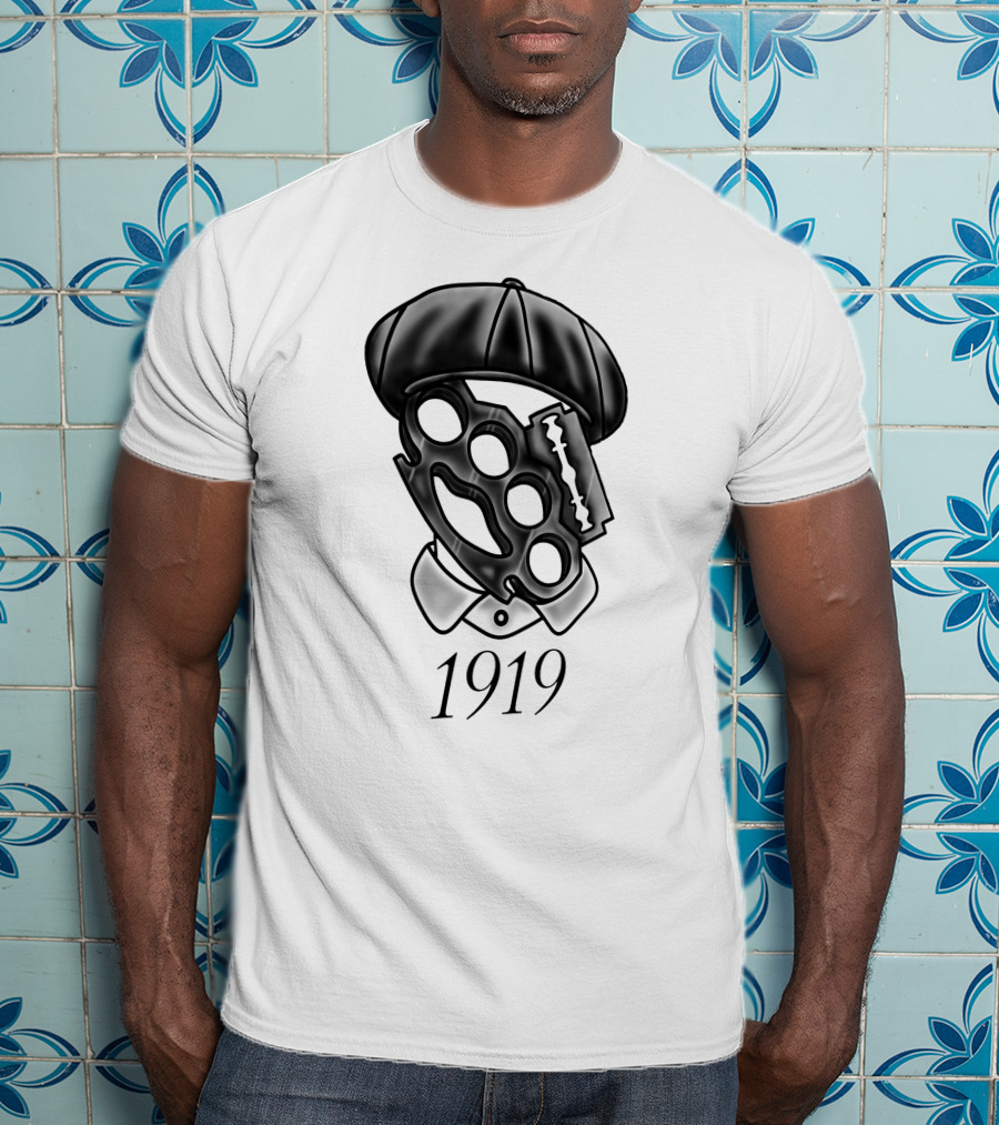 Peaky Blinders Shelby 1919 Razor Blade And Brass Knuckles T-Shirt