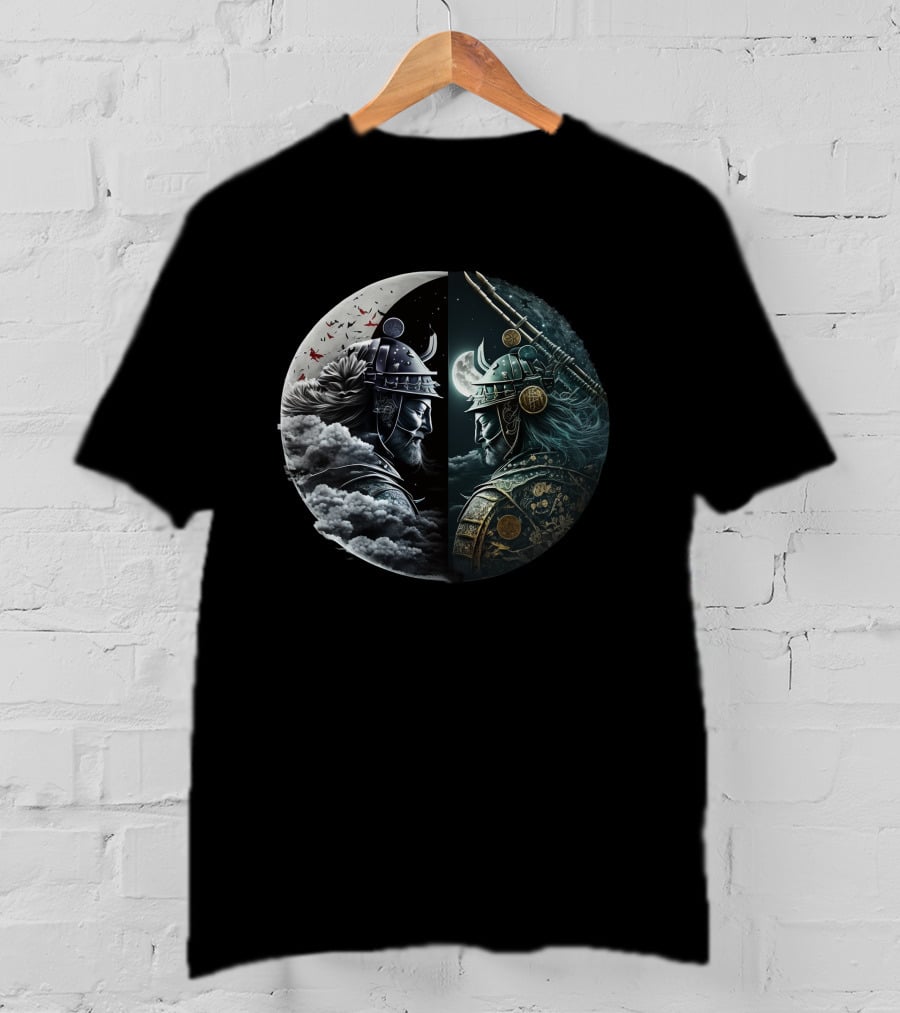 Moonlight Samurai Yin Yang Warriors T-Shirt