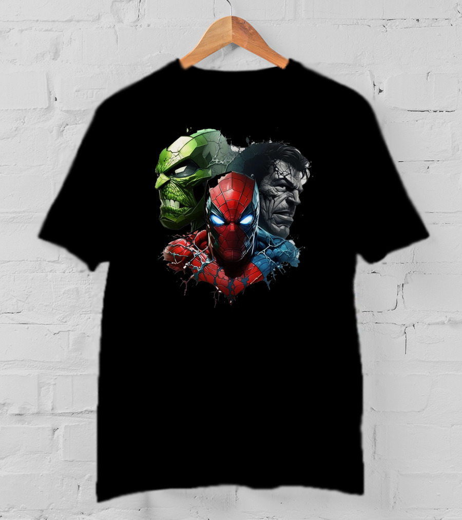The Avengers Spider-Man Hulk Wolverine Trio T-Shirt