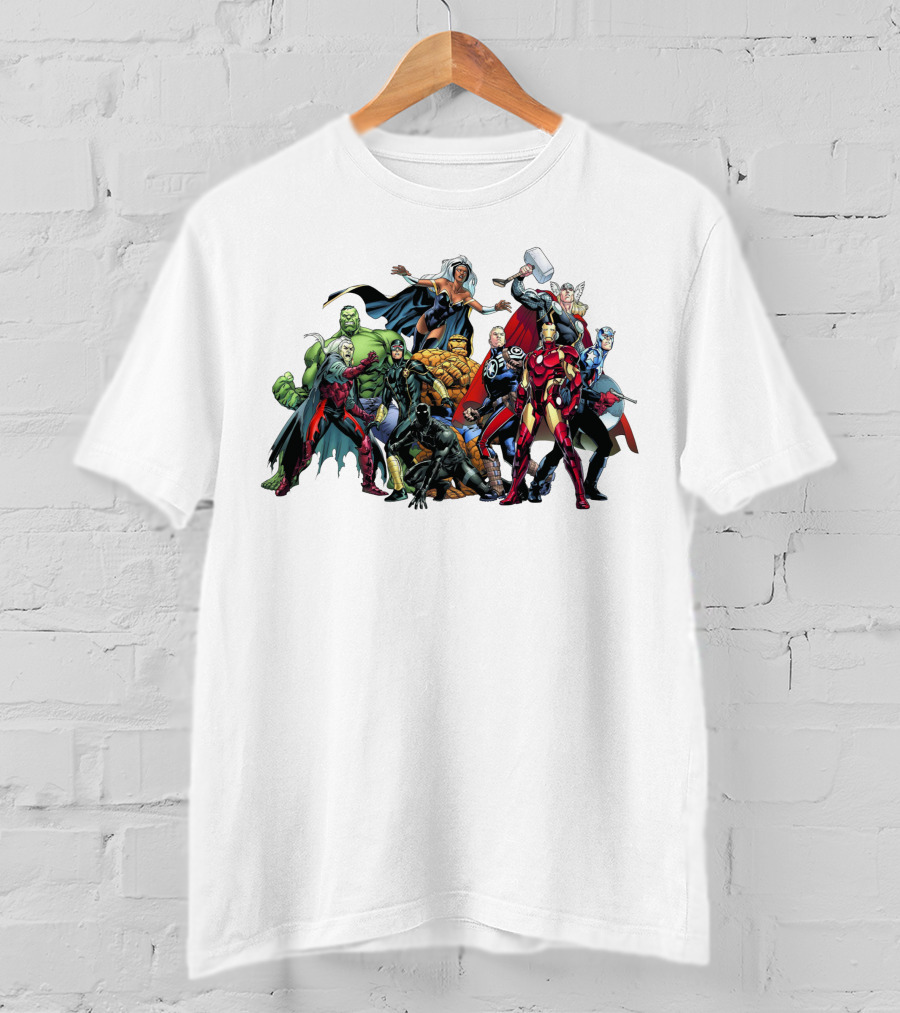 Avengers Marvel Heroes Cartoon Characters Collection T-Shirt