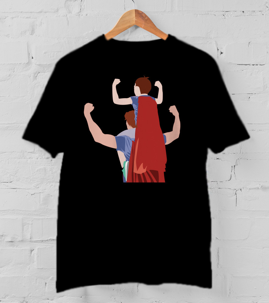 Justice Superman Heroes Family Bonding Strength Iconic T-Shirt