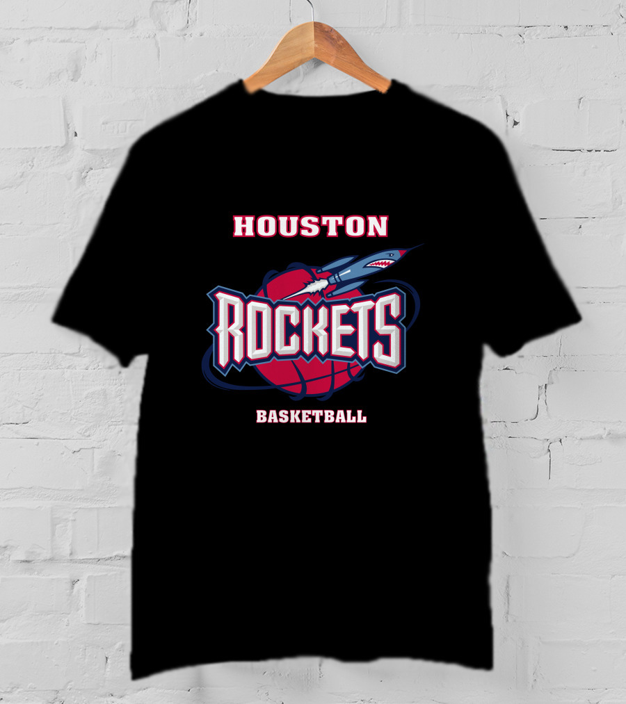 Houston Rockets Basketball Shark Rocket T-Shirt