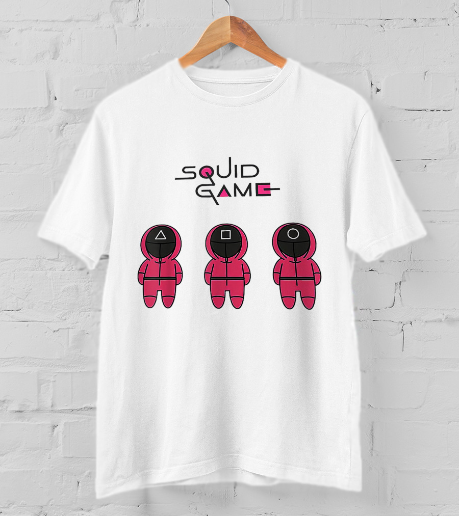 Chibi Squid Game Korean Drama Horror Movie Characters T-Shirt