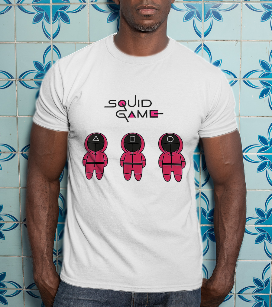 Chibi Squid Game Korean Drama Horror Movie Characters T-Shirt