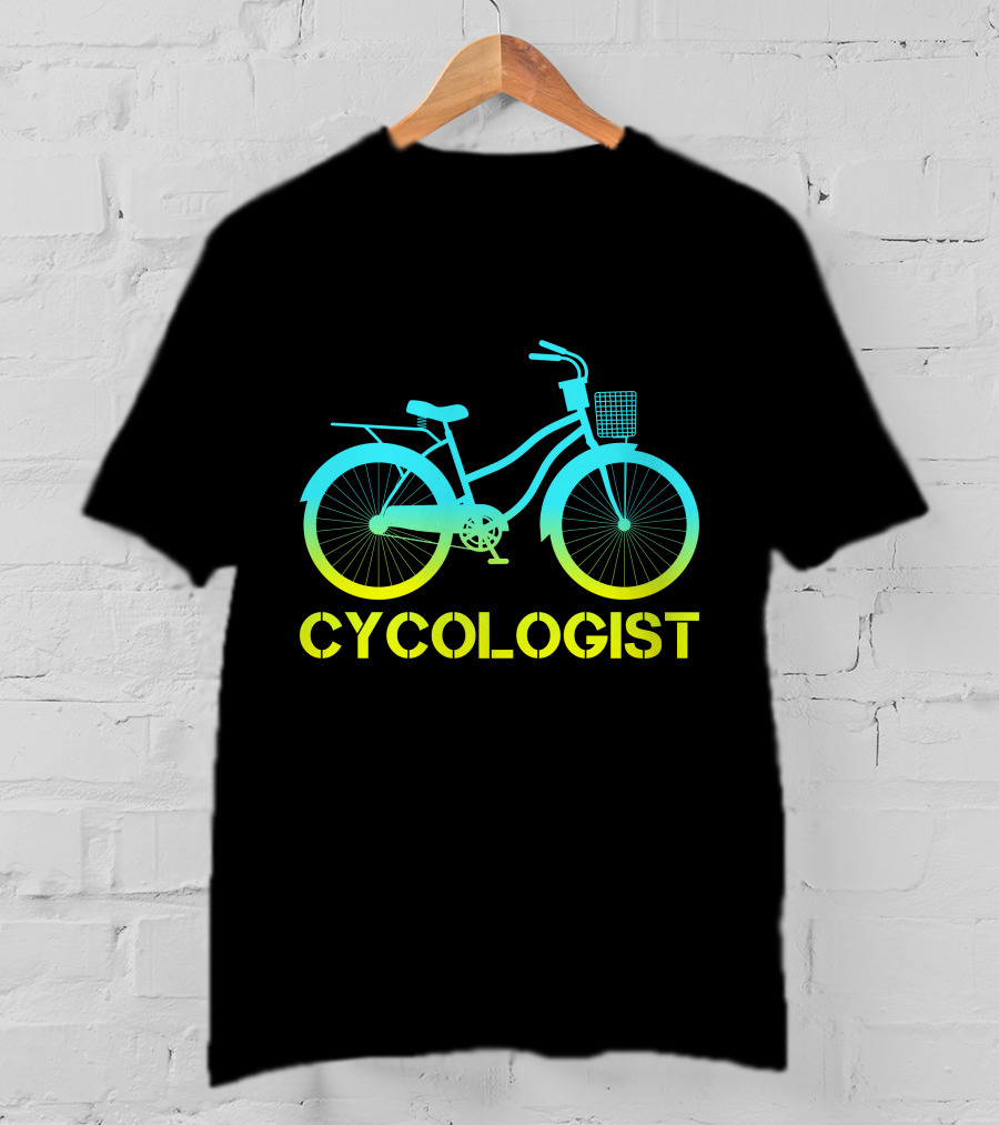 CYCOLOGIST Bicycle With Gradient Colors T-Shirt