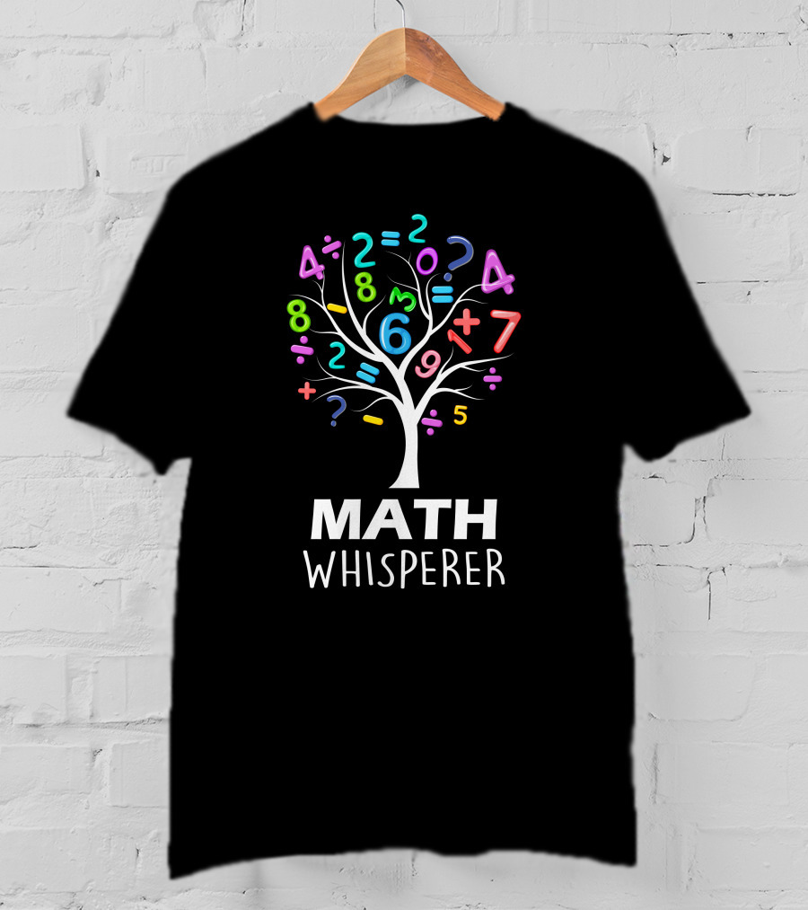 MATH WHISPERER Numerals And Symbols Tree T-Shirt