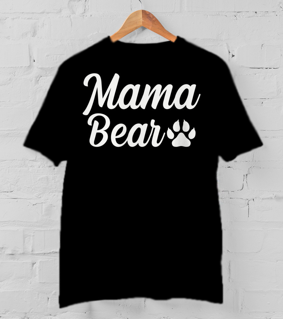 Mama Bear Paw Print Bear Lover T-Shirt