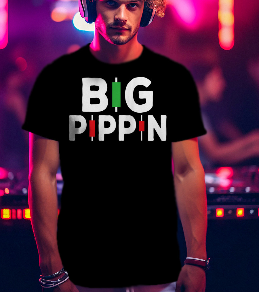Big Pippin Stock Day Trader Trading Forex Investor Candlestick Chart Graphics T-Shirt