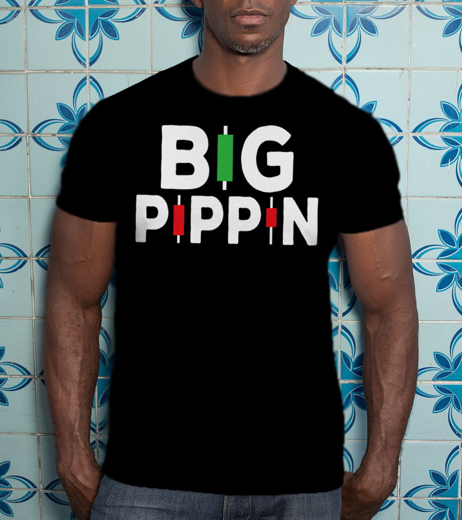 Big Pippin Stock Day Trader Trading Forex Investor Candlestick Chart Graphics T-Shirt