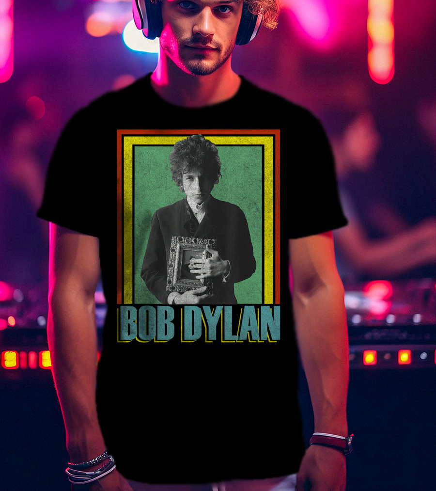 Bob Dylan Holding Framed Picture T-Shirt