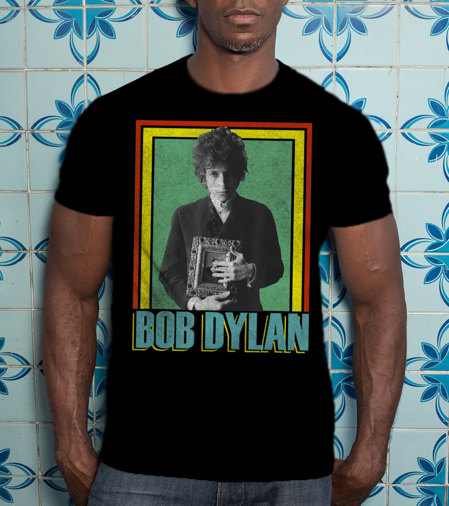 Bob Dylan Holding Framed Picture T-Shirt