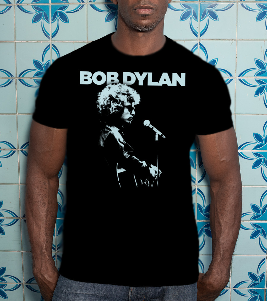 Bob Dylan Profile Microphone T-Shirt