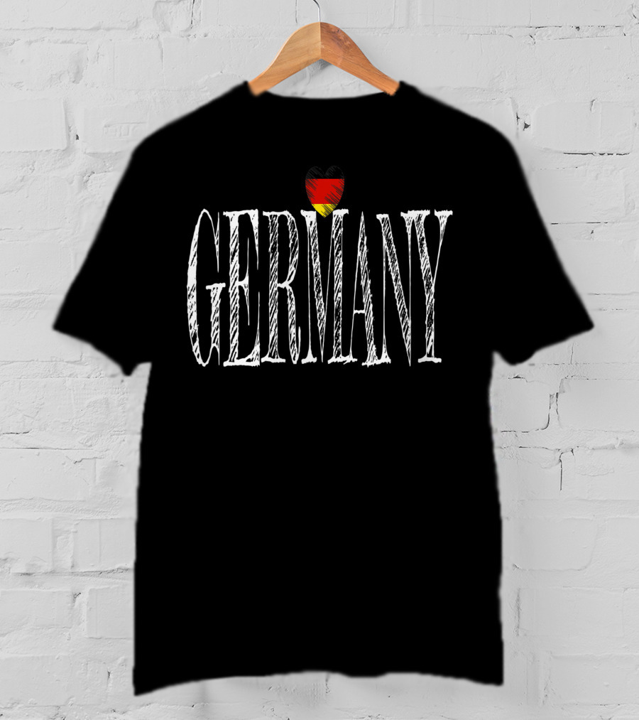 Cool Germany Heart Flag Germany T-Shirt