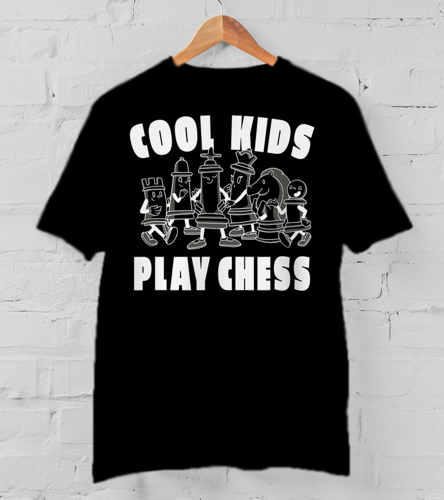 Cool Kids Play Chess Chess Player Chess Lover Fun Cartoon Pieces T-Shirt